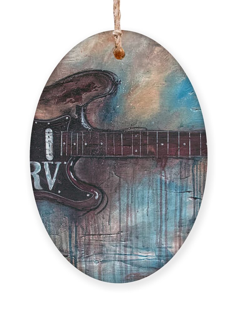 Stevie Ray Vaughan Ornament featuring the painting Double Trouble by Sean Parnell