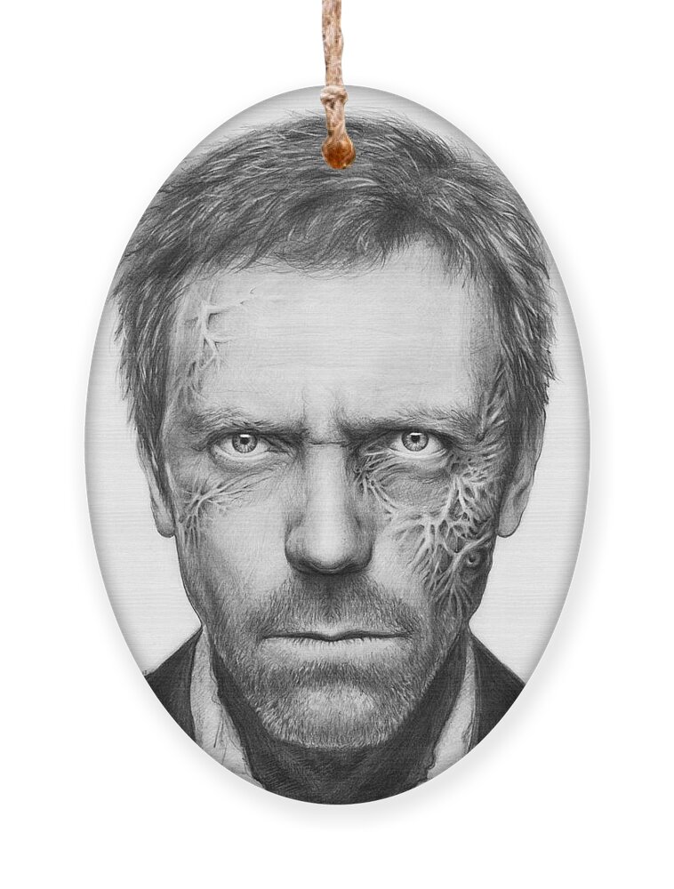 House Md Ornament featuring the drawing Dr. Gregory House - House MD by Olga Shvartsur