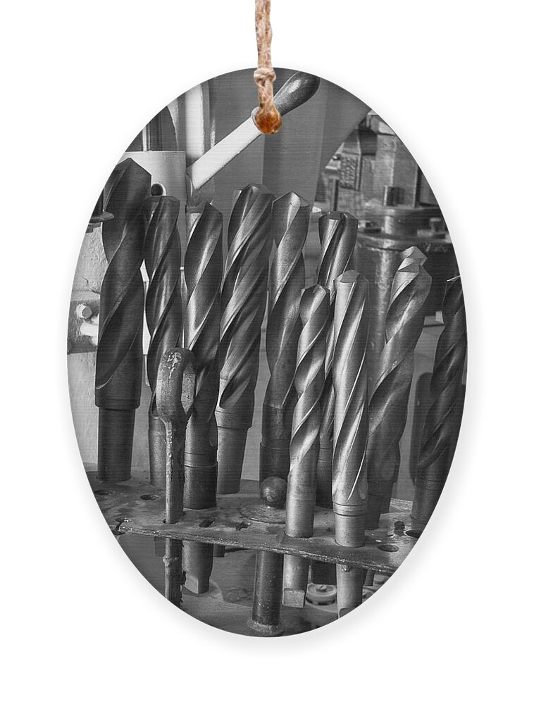 Dubuque Ornament featuring the photograph Drill bits by Steven Ralser