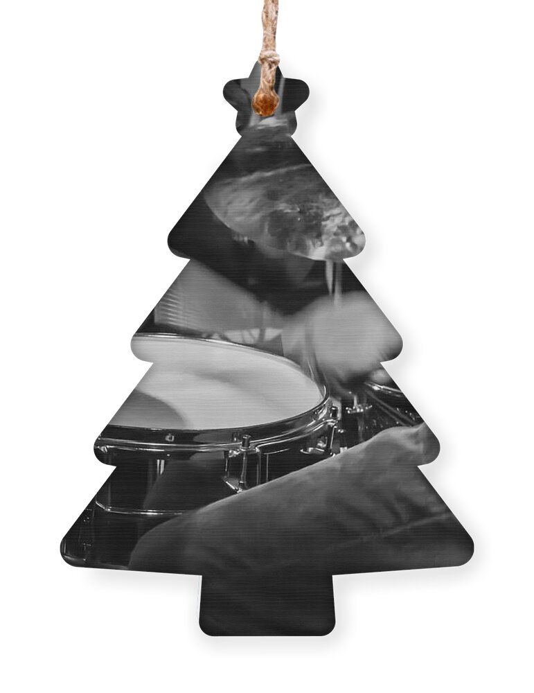Drum Set Ornament featuring the photograph Drummer at work by Photographic Arts And Design Studio