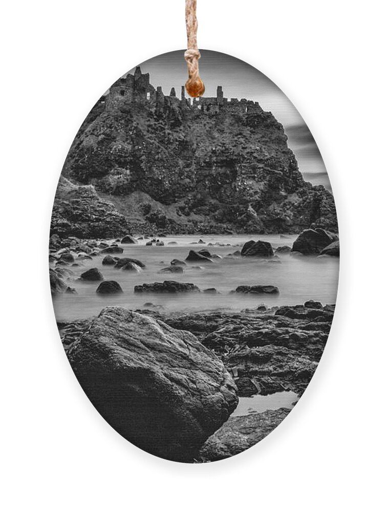 Dunluce Ornament featuring the photograph Dunluce Castle by Nigel R Bell