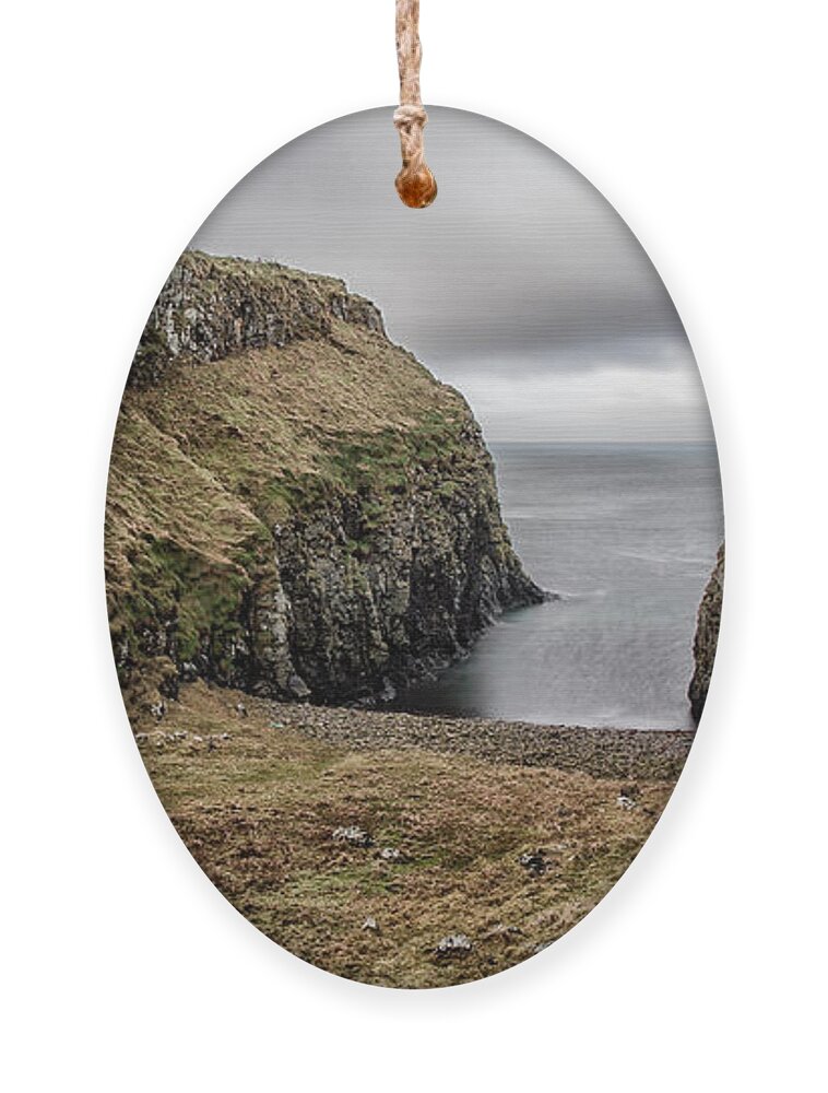 Dunseverick Ornament featuring the photograph Dunseverick Castle by Nigel R Bell