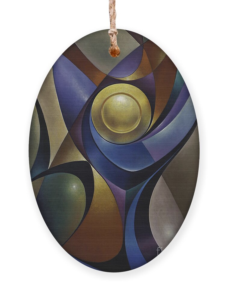 Stained-glass Ornament featuring the painting Dynamic Chalice by Ricardo Chavez-Mendez