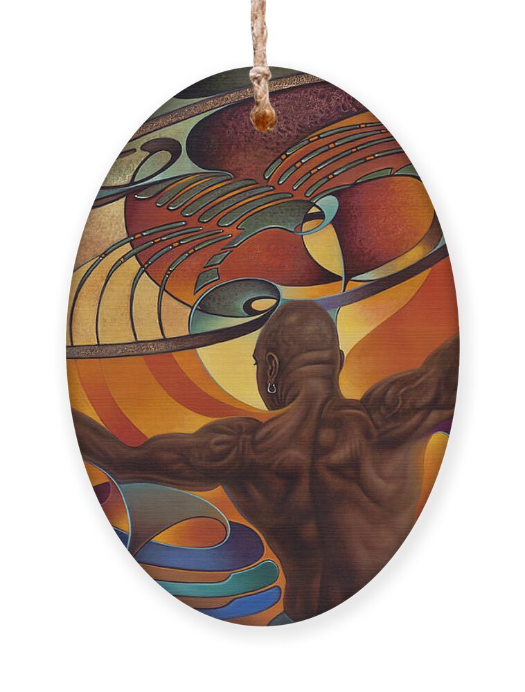 Portrait Ornament featuring the painting Dynamic Scorpio by Ricardo Chavez-Mendez