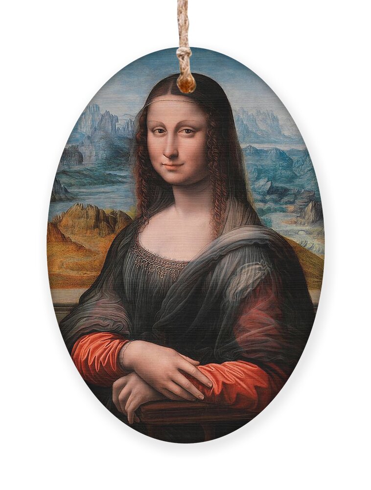 Leonardo Da Vinci Ornament featuring the painting El Prado La Gioconda by Leonardo da Vinci