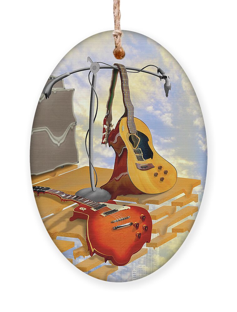 Les Paul Ornament featuring the photograph Electrical Meltdown by Mike McGlothlen