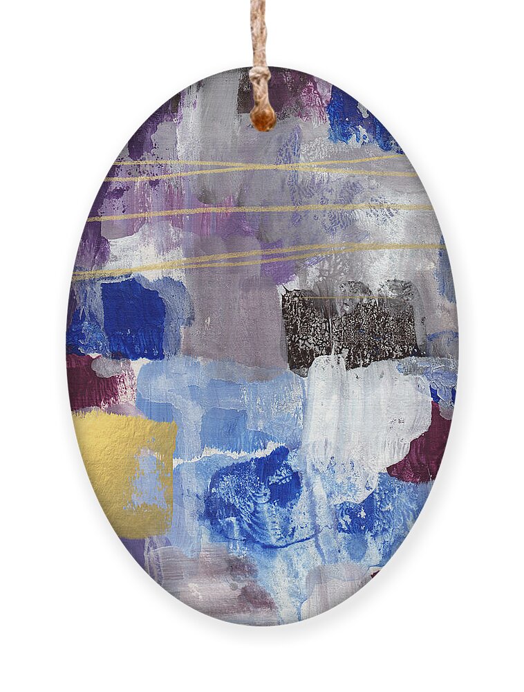 Contemporary Abstract Ornament featuring the painting Elemental- Abstract Expressionist Painting by Linda Woods