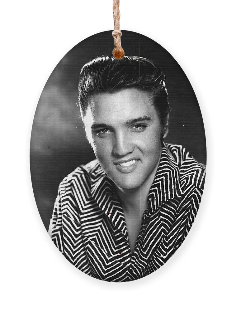 Elvis Ornament featuring the digital art Elvis Presley by Georgia Clare
