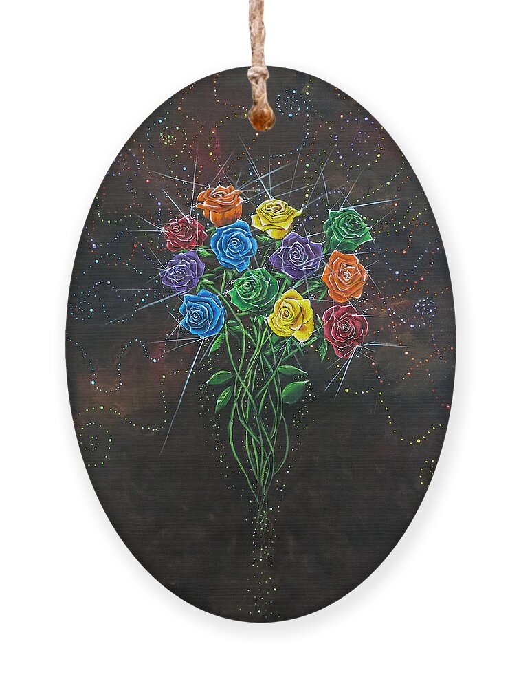 Roses Ornament featuring the painting Enchanted by Joel Tesch