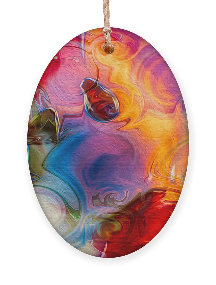 Enchanting Ornament featuring the painting Enchanting Flames by Omaste Witkowski