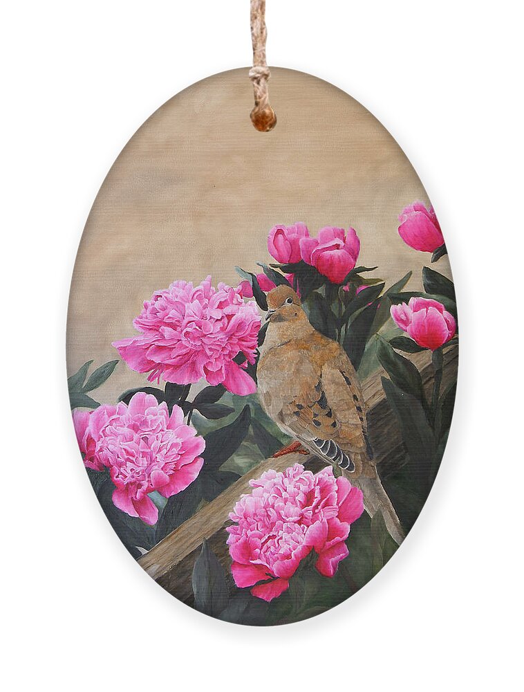 Song Bird Ornament featuring the painting Enchantment by Johanna Lerwick
