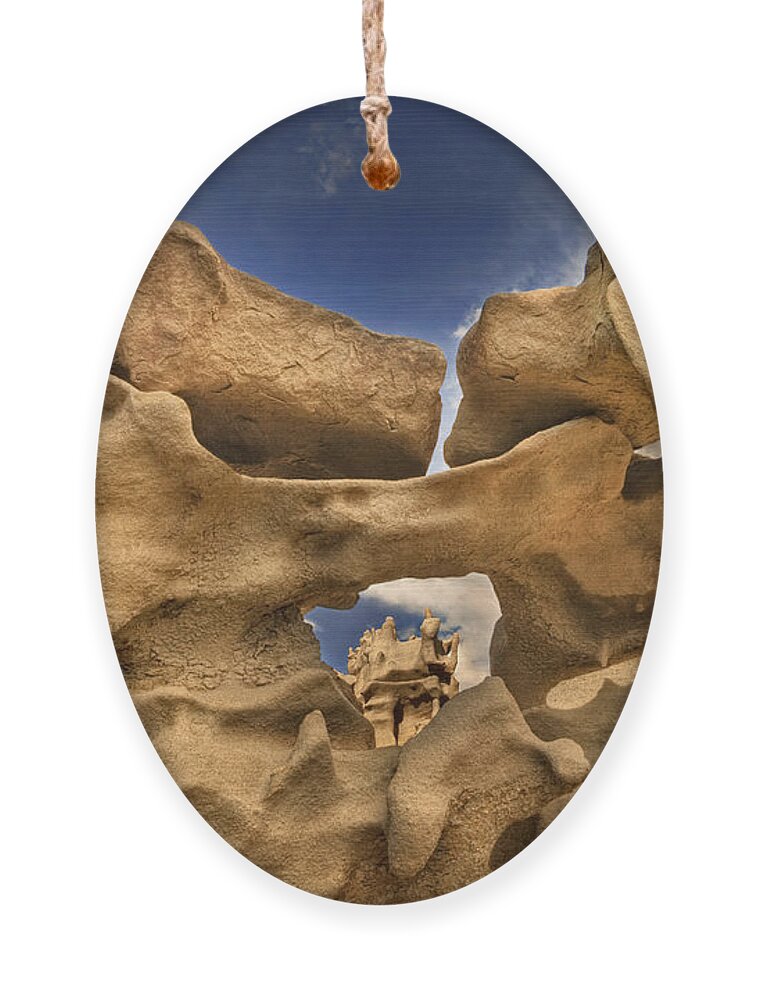 North America Ornament featuring the photograph Eroded Sandstone Formations Fantasy Canyon Utah by Dave Welling