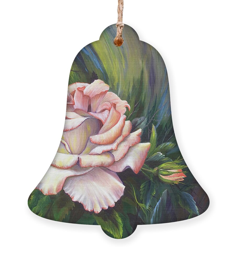 Rose Ornament featuring the painting Evangel of Hope by Nancy Cupp
