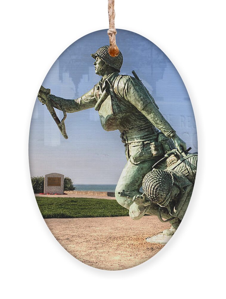 Ever Forward Ornament featuring the photograph Ever Forward - D-Day Prayer by Weston Westmoreland