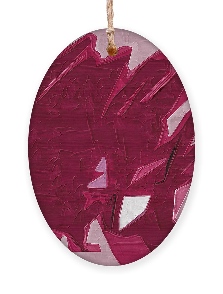 Abstract Ornament featuring the painting Expression of Red by Kirt Tisdale