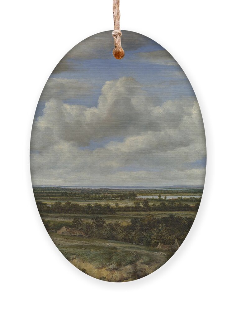 Philip De Koninck Ornament featuring the painting Extensive Landscape by Philip de Koninck