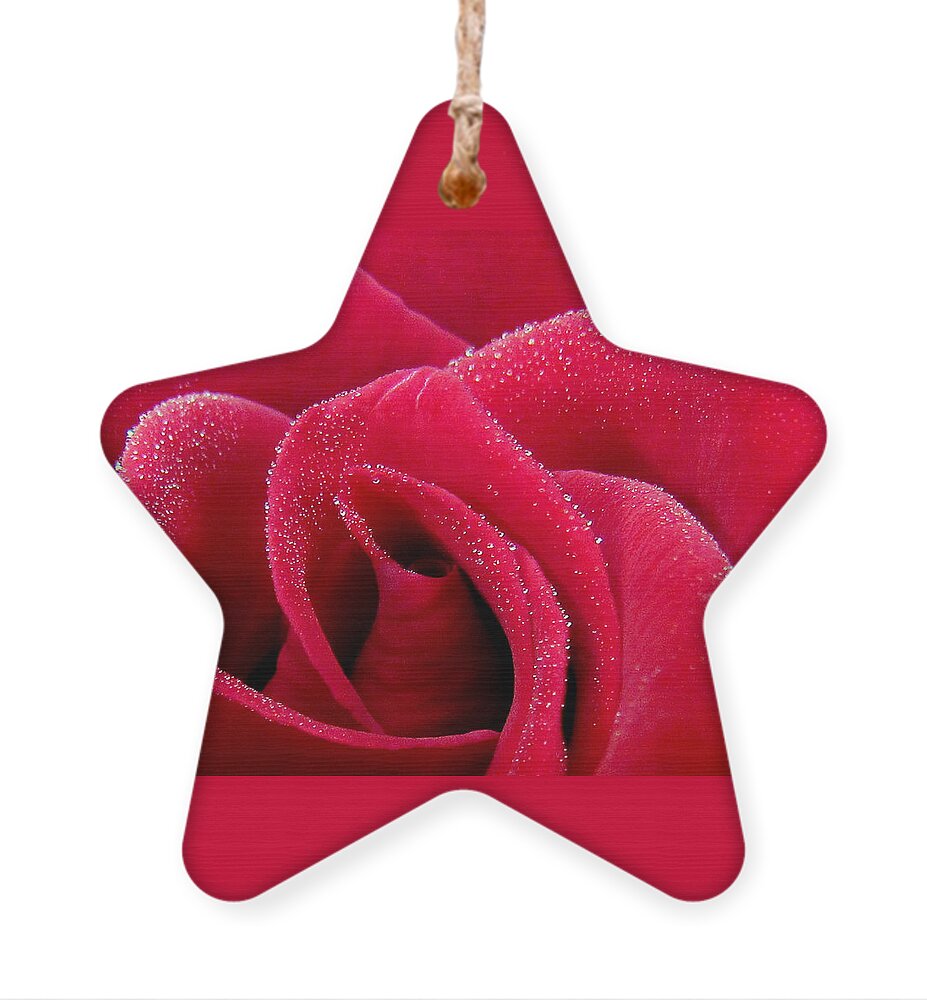 Rose Ornament featuring the photograph Fairy Dust or Angel Kisses by Lori Lafargue