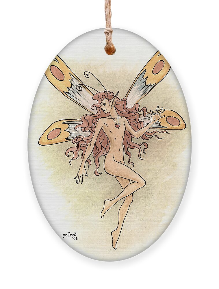 Fairy Ornament featuring the painting Fairy Love by Glenn Pollard