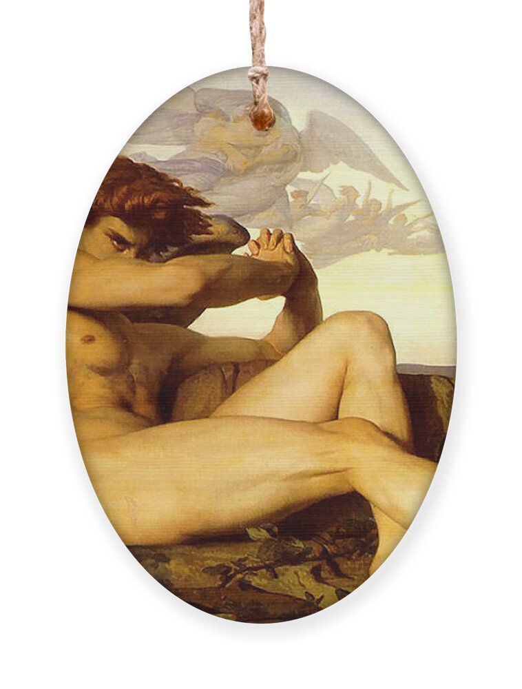 Alexandre Cabanel Ornament featuring the painting Fallen Angel by Alexandre Cabanel