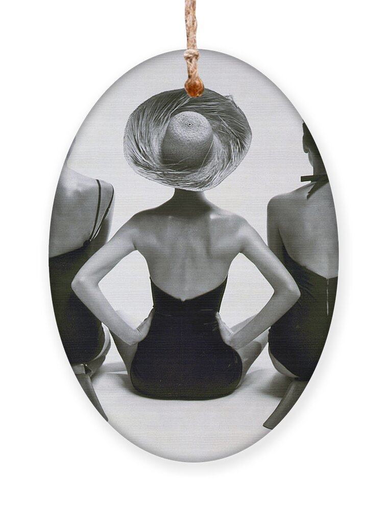 Fashion Ornament featuring the photograph Fashion Models In Swim Suits, 1950 by Science Source