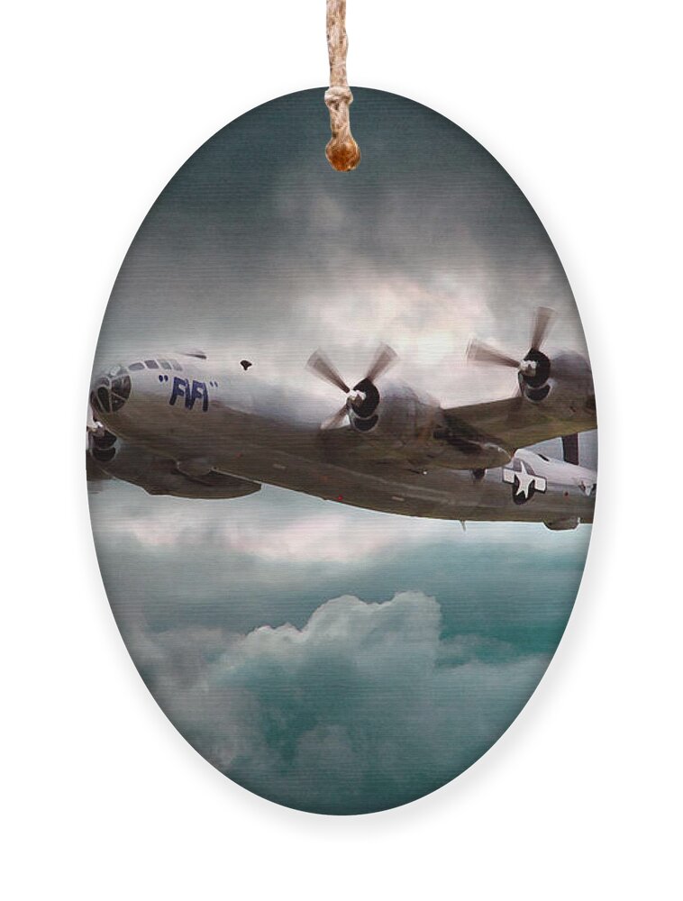 Fifi B29 Superfortress Ornament featuring the digital art Fifi by Airpower Art