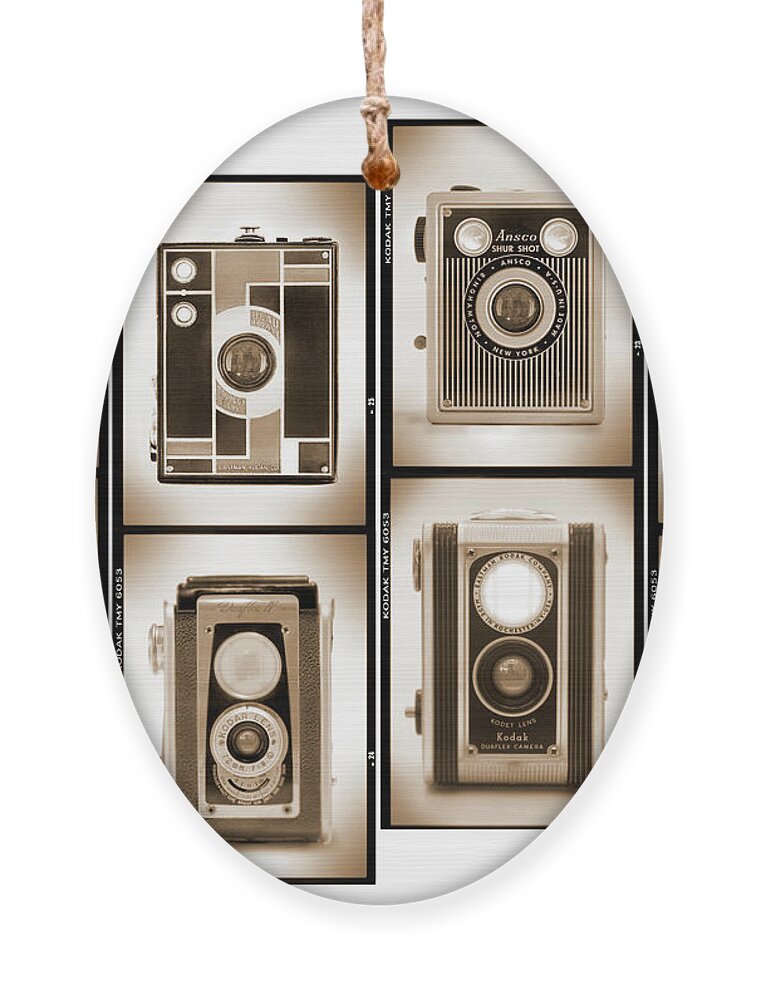 Vintage Cameras Ornament featuring the photograph Film Camera Proofs 4 by Mike McGlothlen