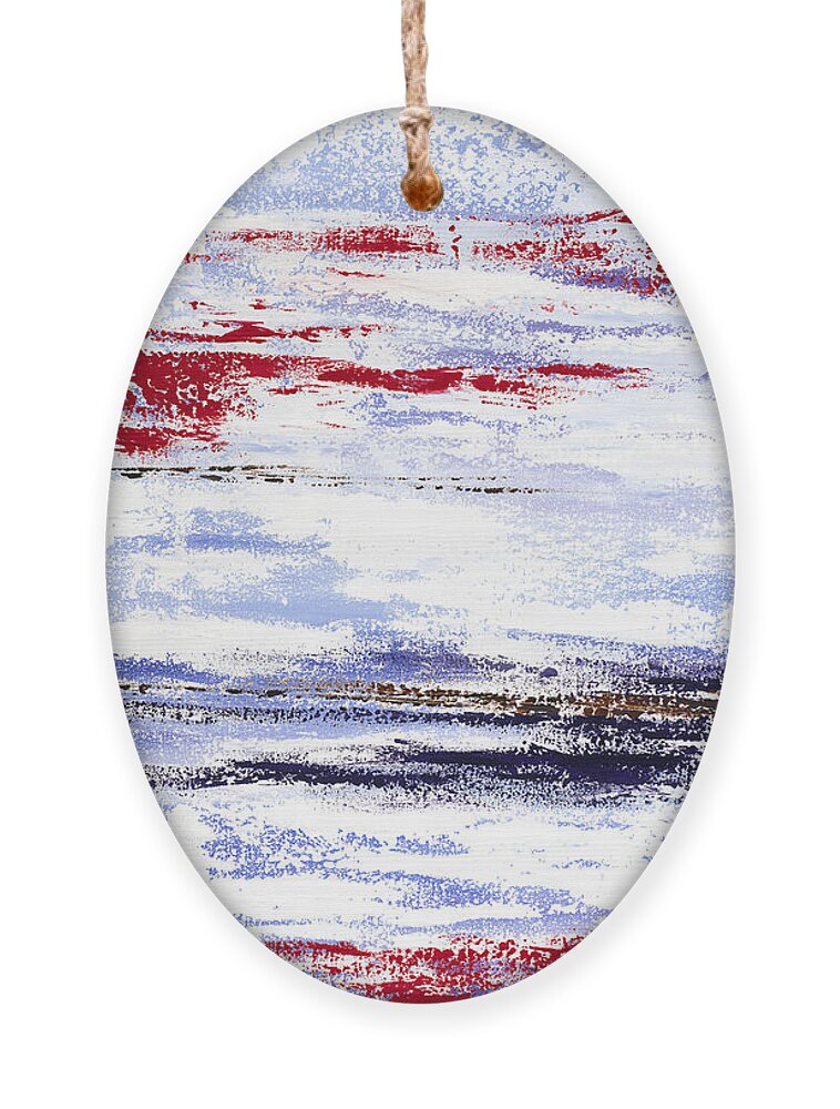 Abstract Ornament featuring the painting I C Red by Tamara Nelson