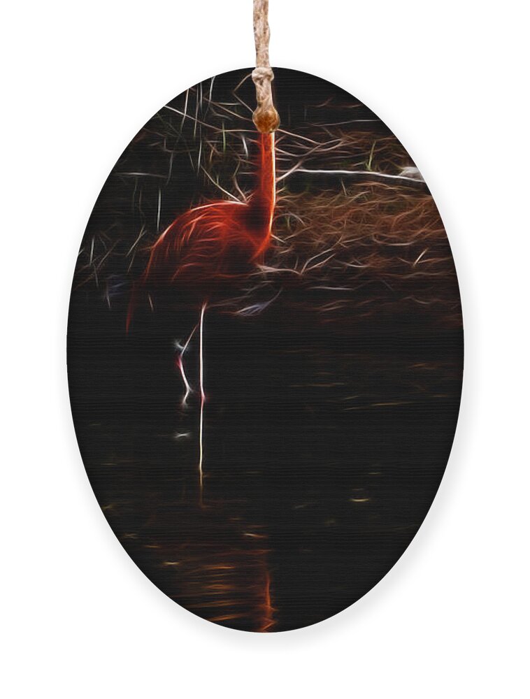 Fire Flamingo Ornament featuring the photograph Fire Flamingo by Weston Westmoreland