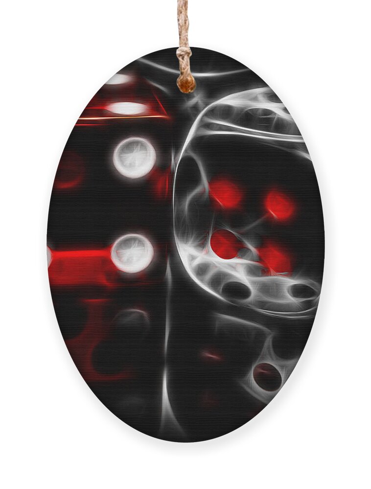 Dice Ornament featuring the photograph Fractalius Dice by Shane Bechler