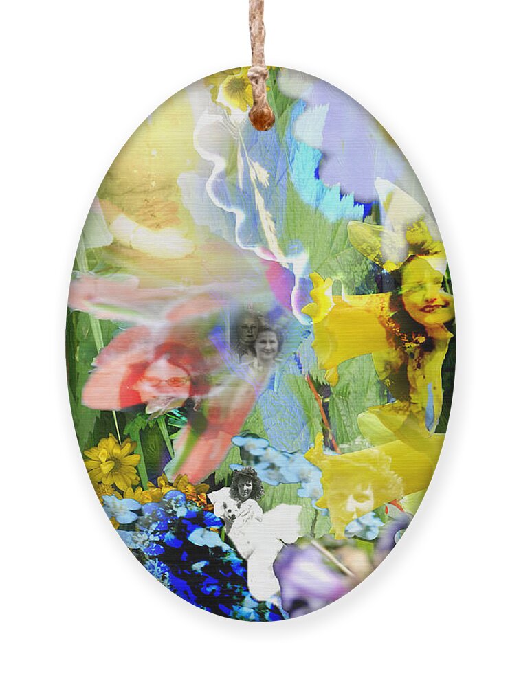 Colorful Ornament featuring the digital art Framed In Flowers by Cathy Anderson