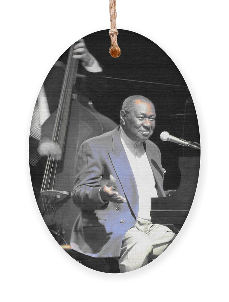 Freddy Cole Ornament featuring the photograph Freddy Cole and Elias Bailey by Cleaster Cotton