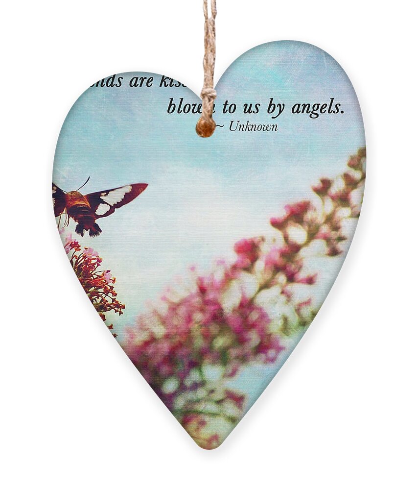 Hummingbird Moth Ornament featuring the photograph Friends Are ..... by Kerri Farley