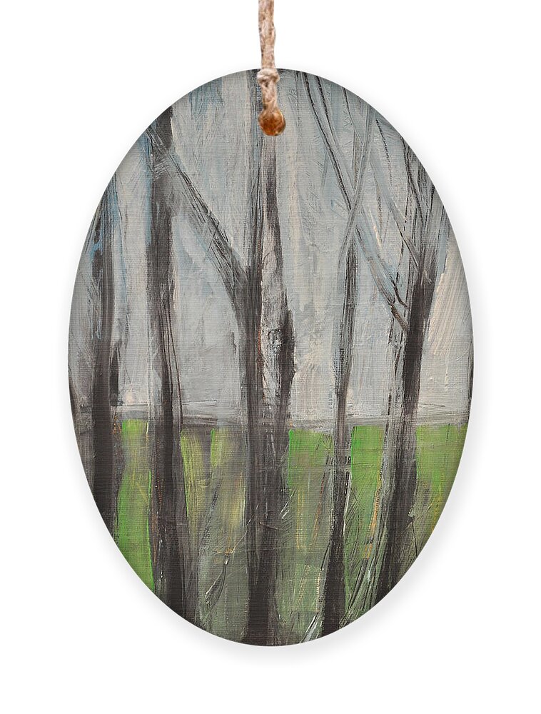 Trees Ornament featuring the painting Gentle Rain by Tim Nyberg