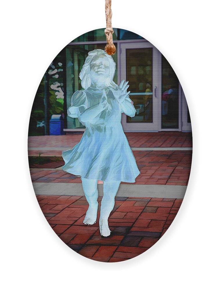 Ghost Ornament featuring the photograph Ghost Child by John Haldane