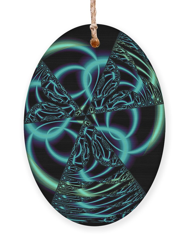 Abstract Ornament featuring the digital art Gingezel 1 The Limit by Judi Suni Hall