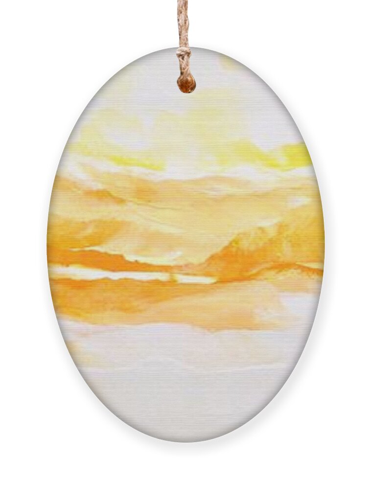 Faith Ornament featuring the painting Glory Be by Linda Bailey