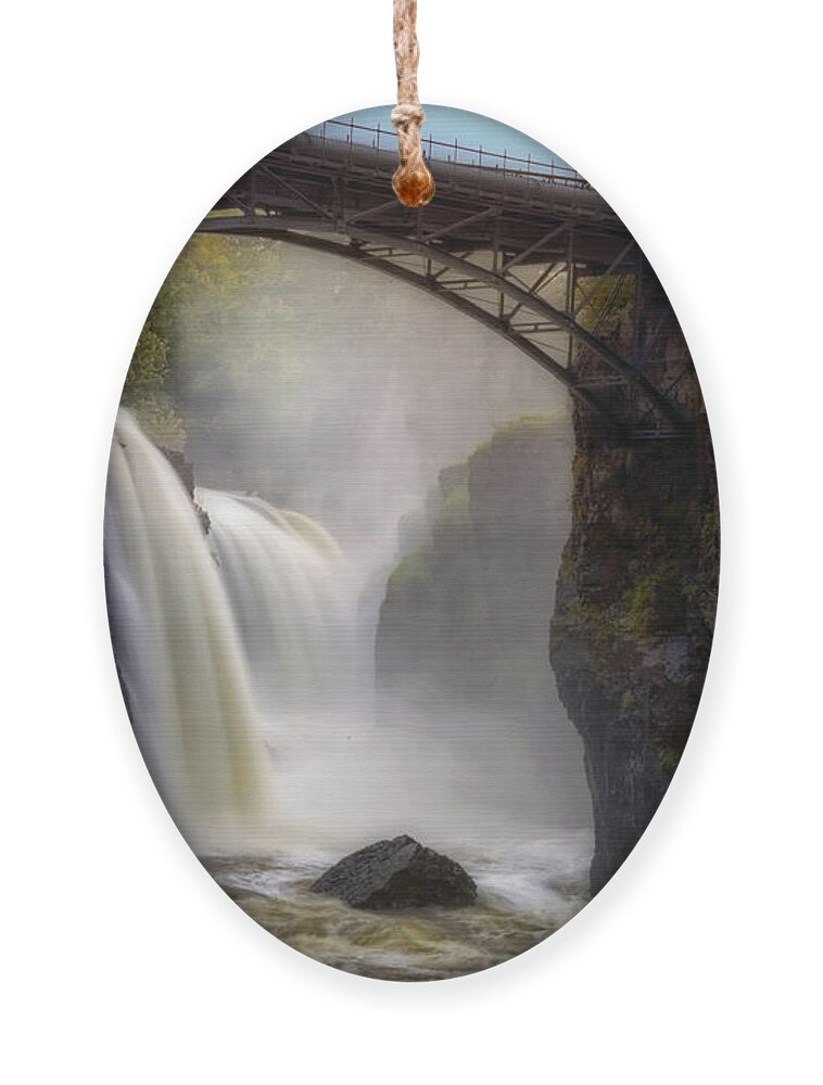 Paterson Great Falls National Historical Park Ornament featuring the photograph Great Falls Mist by Susan Candelario