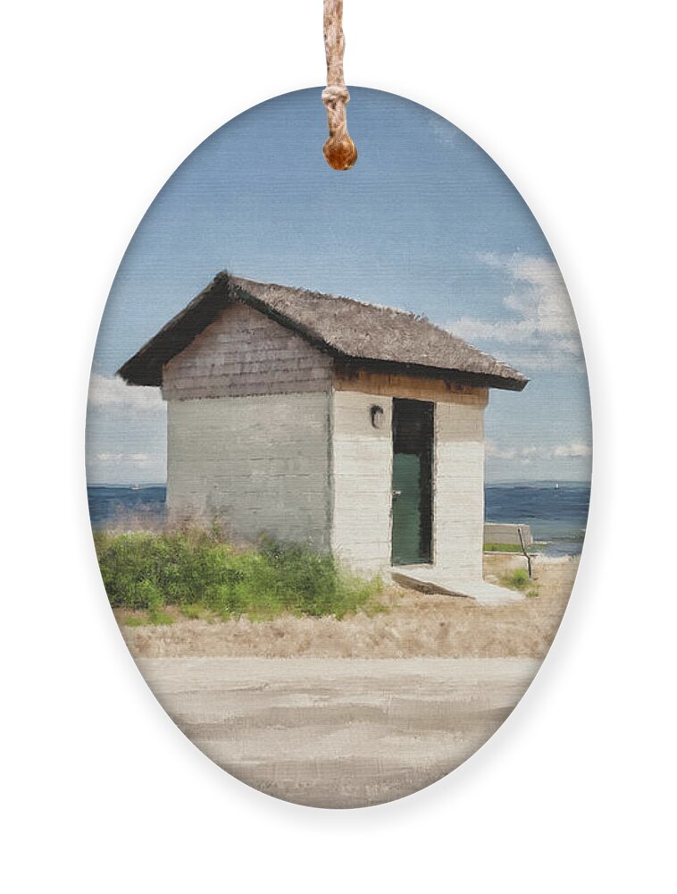 Beach Ornament featuring the digital art Greenwich Point by Lois Bryan