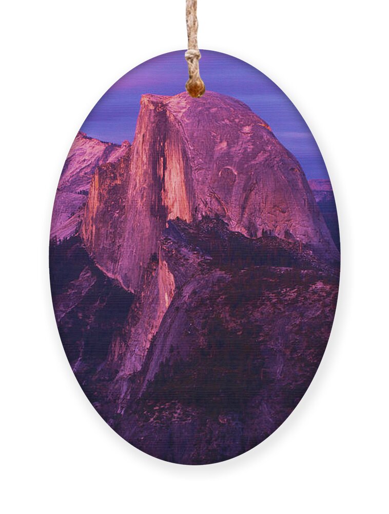 Half Dome Ornament featuring the photograph Half Dome Glow by Adam Jewell