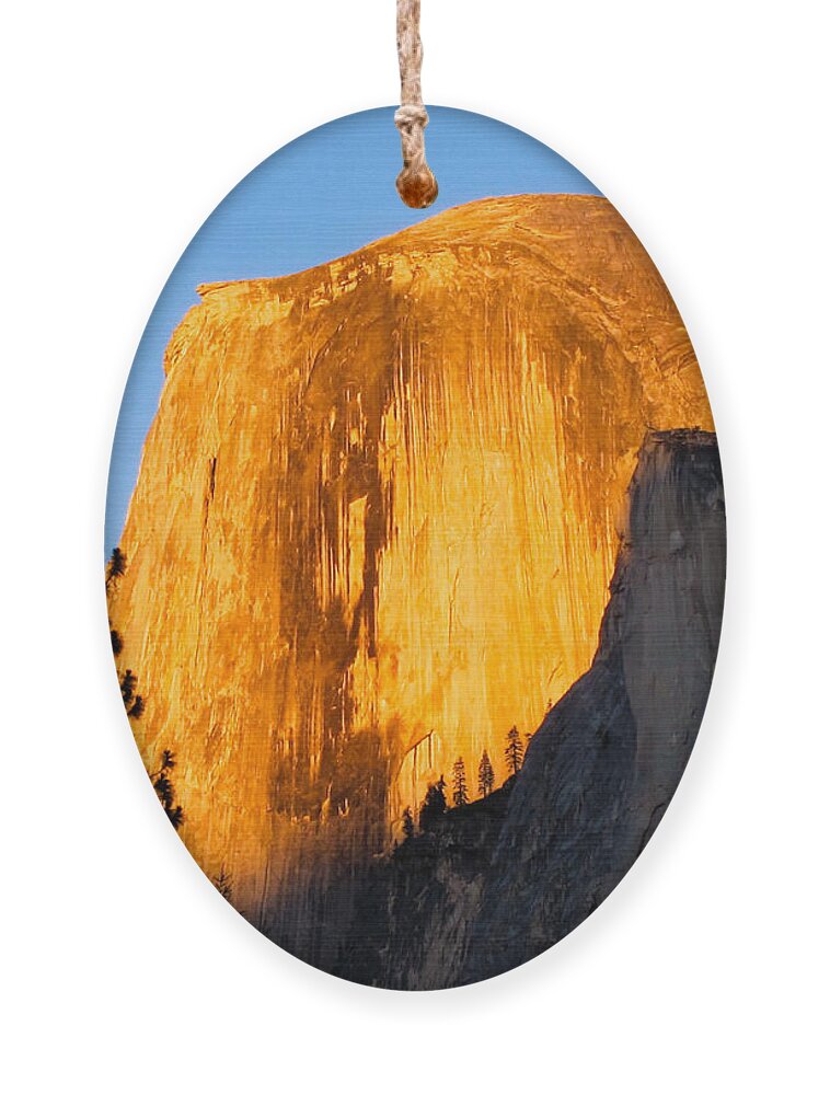 Yosemite Ornament featuring the photograph Half Dome Yosemite at Sunset by Shane Kelly