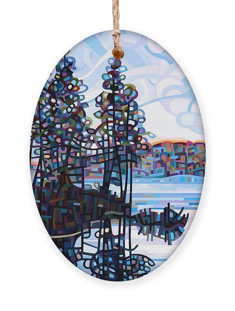 Art Ornament featuring the painting Haliburton Morning by Mandy Budan