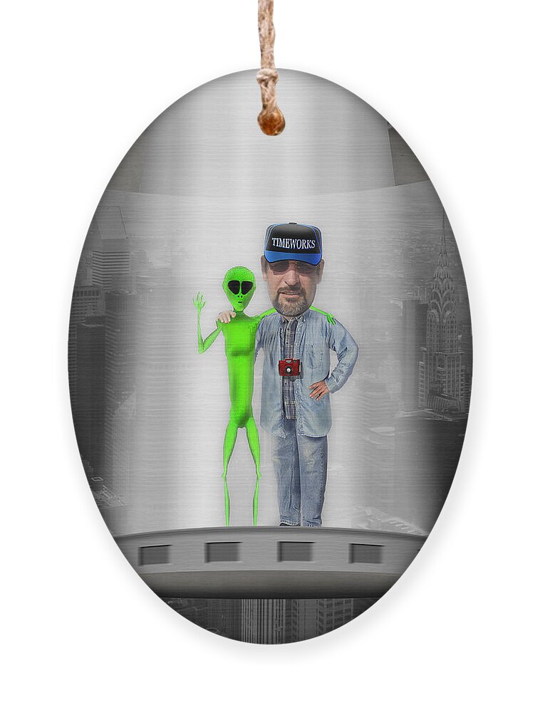 Alien Ornament featuring the photograph Hangin with G by Mike McGlothlen