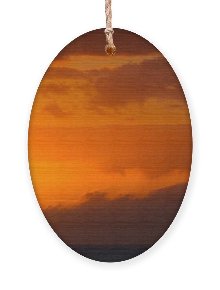 Hawaii Ornament featuring the photograph Hawaiian Sunset by Anthony Michael Bonafede