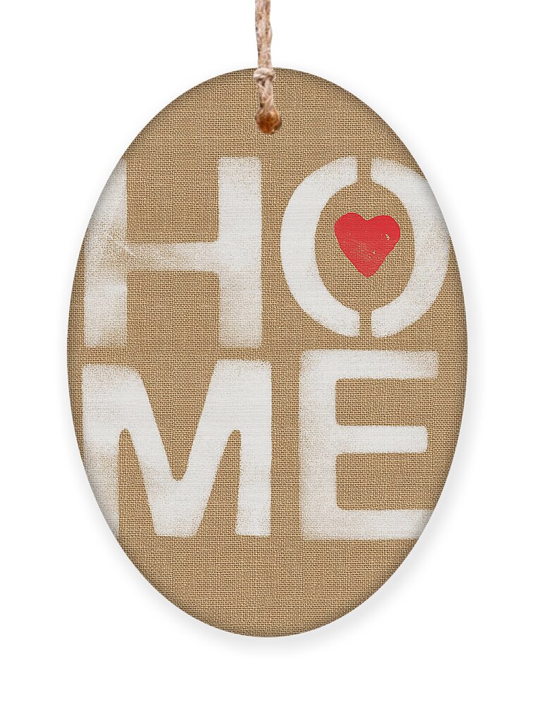Home Ornament featuring the painting Heart and Home by Linda Woods