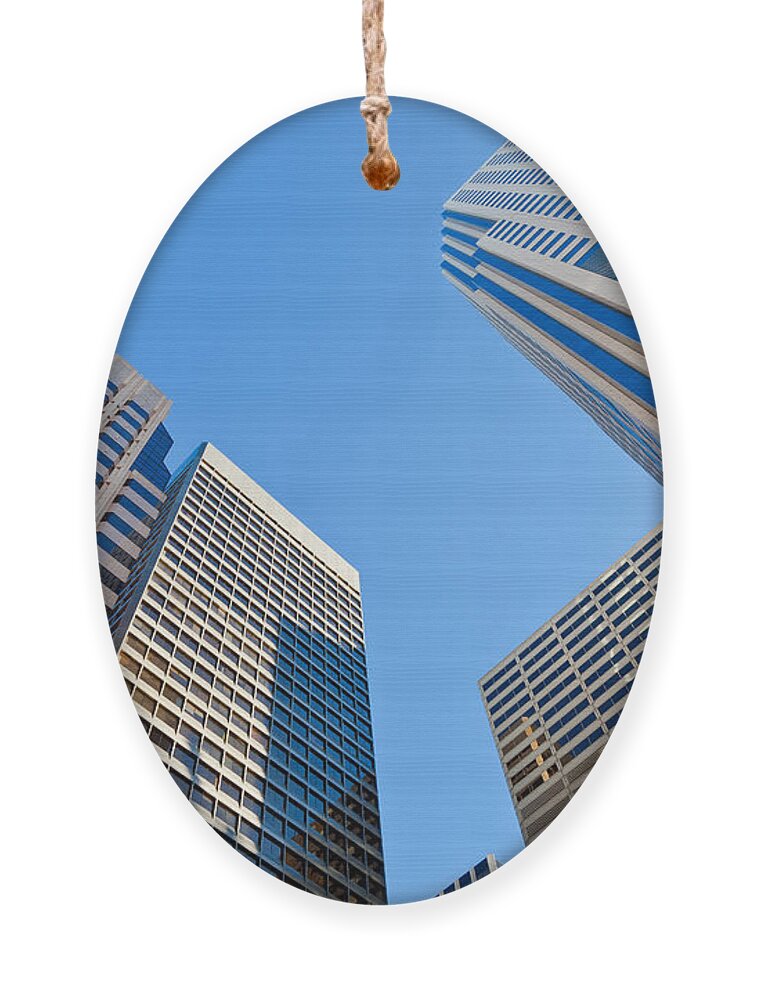 City Ornament featuring the photograph Highrises by Jonathan Nguyen