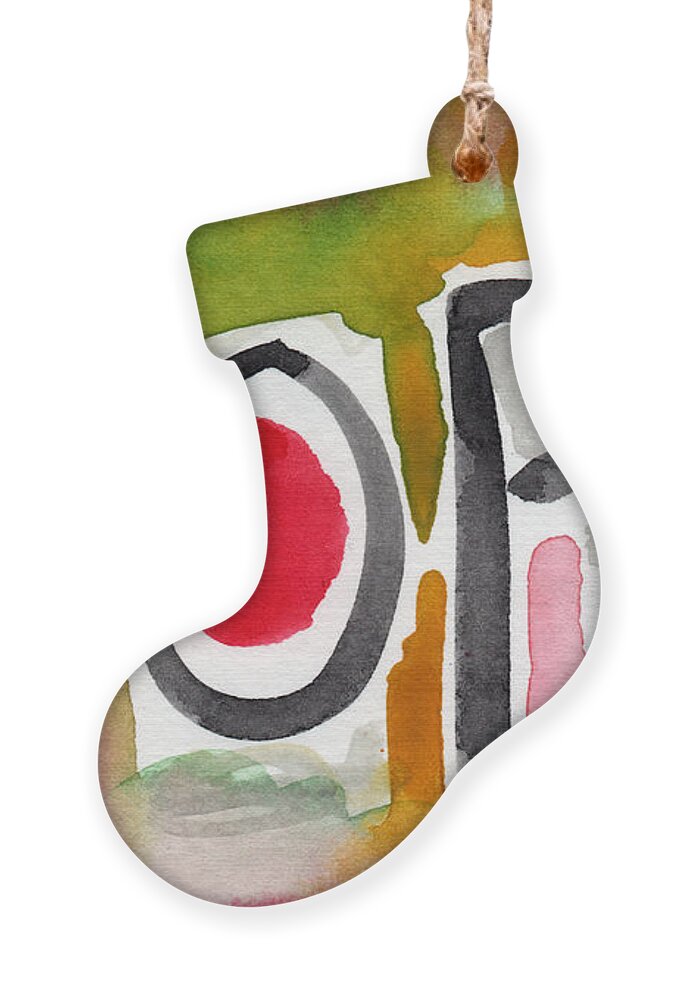 Hope Ornament featuring the painting Hope- colorful abstract painting by Linda Woods