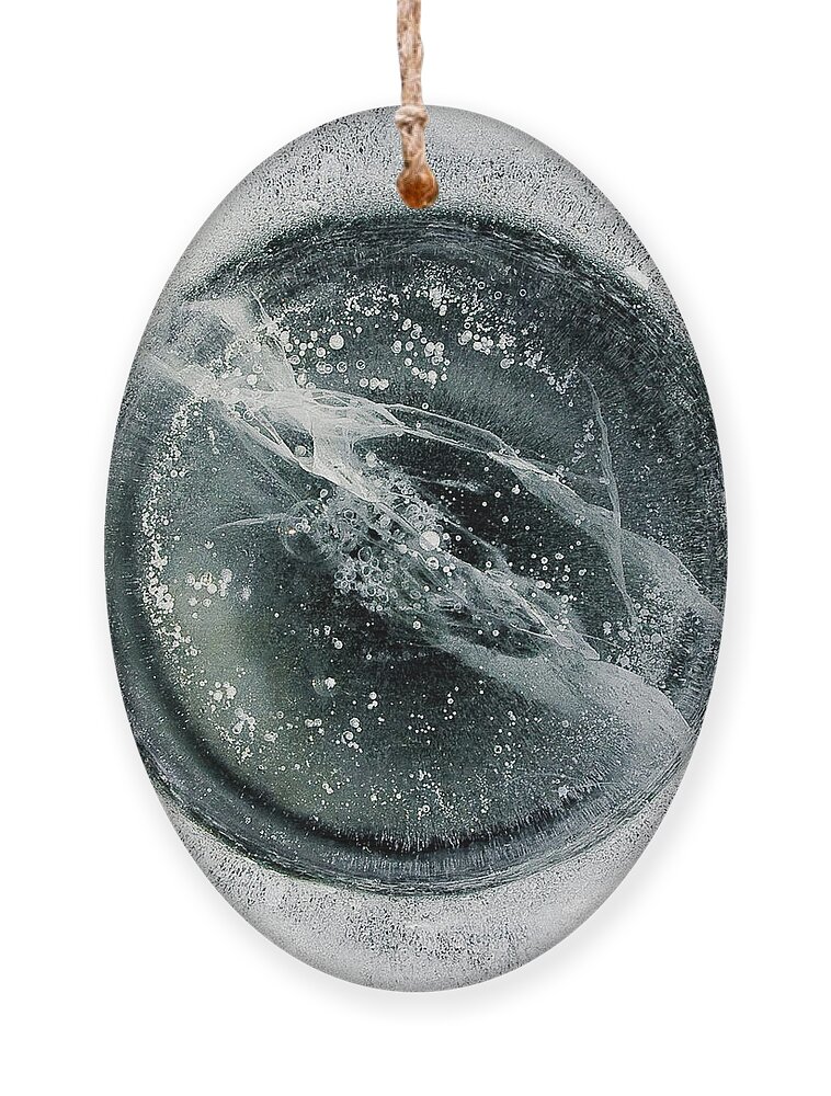 Ice Ornament featuring the photograph Ice Fishing Hole 8 by Steven Ralser