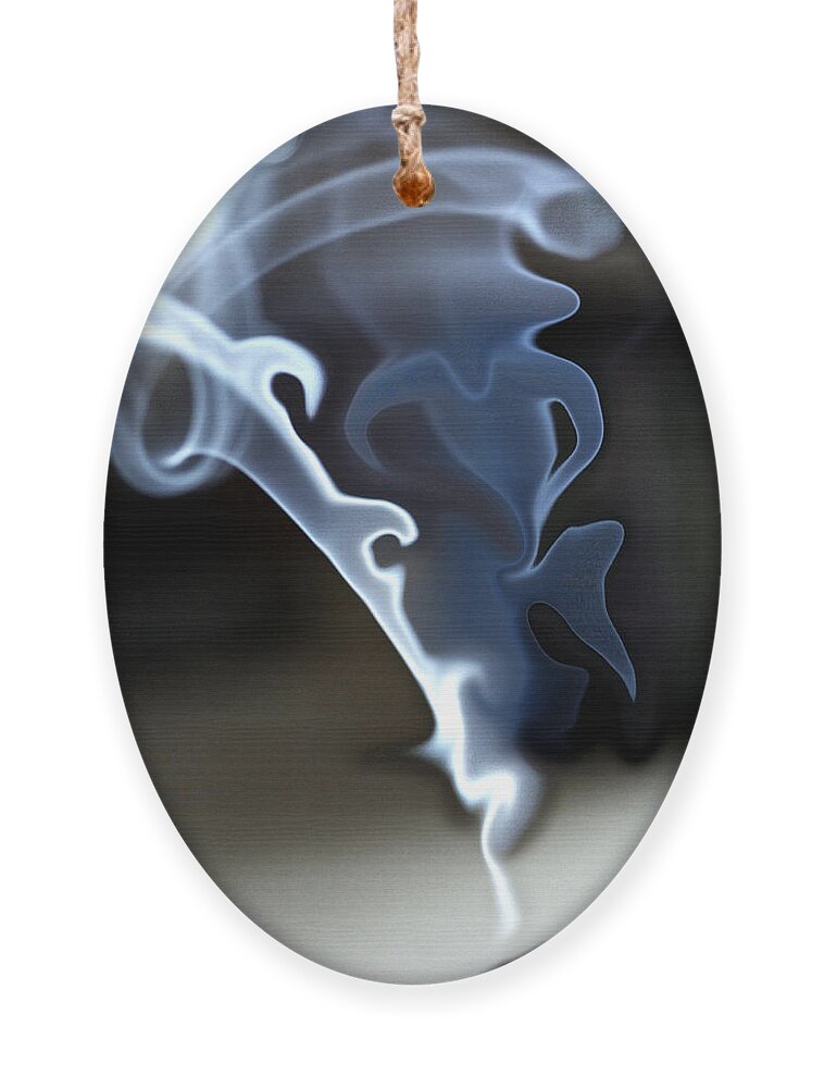 Smoke Ornament featuring the photograph Incense Smoke Dance - Smoke - Dance by Marie Jamieson