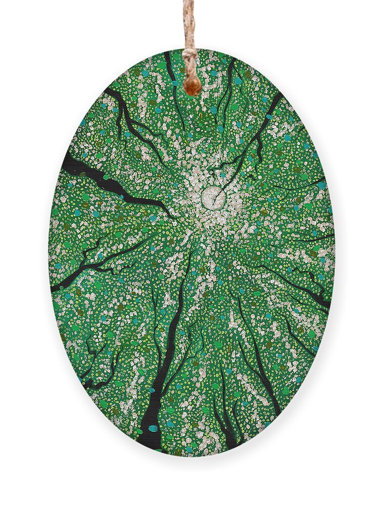 Contemporary Ornament featuring the painting Isla In The Sky With Diamonds by Joel Tesch