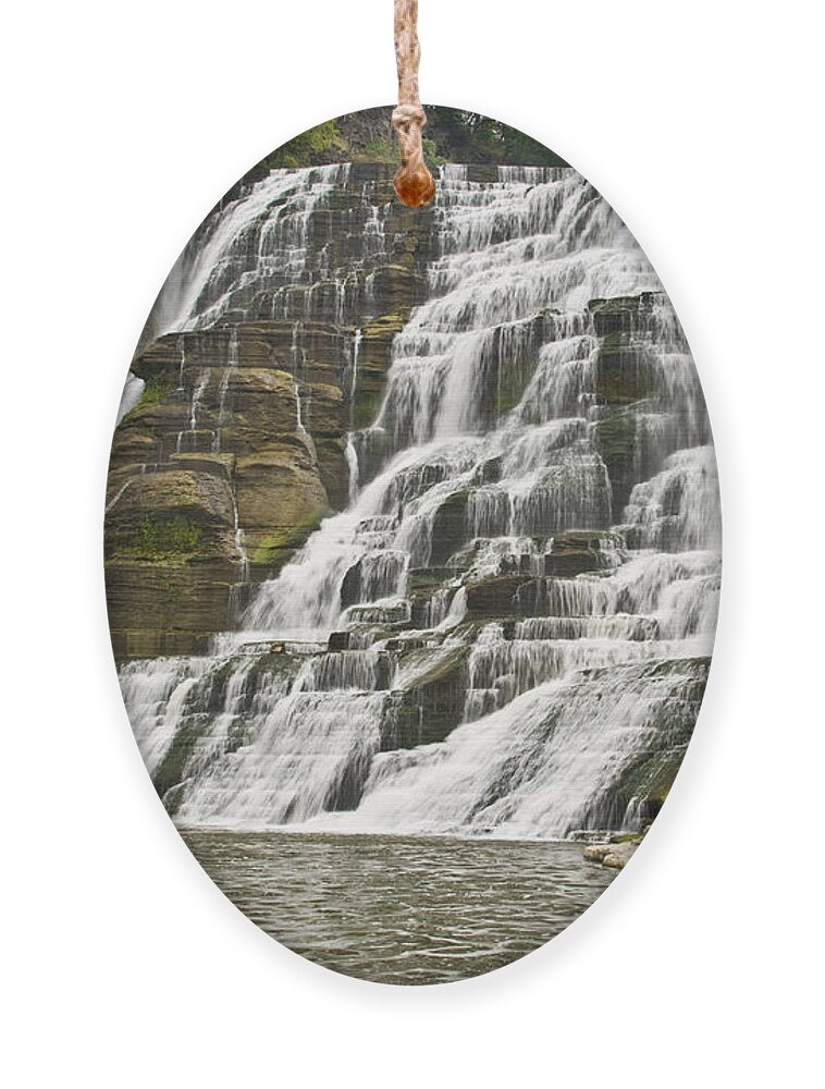 Ithaca Falls Ornament featuring the photograph Ithaca Falls by Anthony Sacco